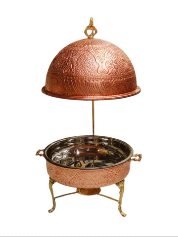 Round Chafing Dish Copper.